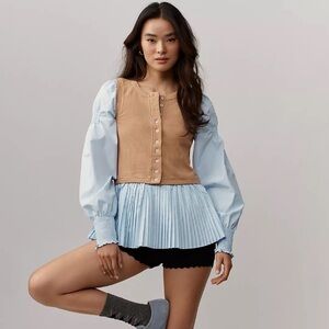 Anthropologie Layered Twofer long-sleeve Top SizeM